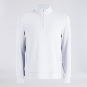 SOFT TOUCH JERSEY 1/4 ZIP in Snow