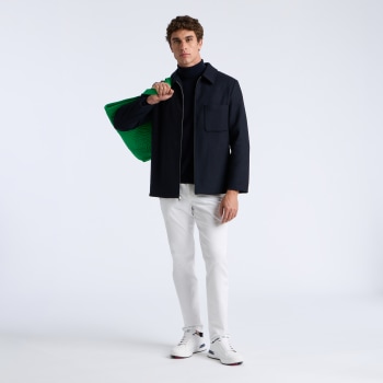 Alternative image of LTD RELEASE DOUBLE FACED MERINO WOOL CASHMERE SHIRT JACKET in Twilight