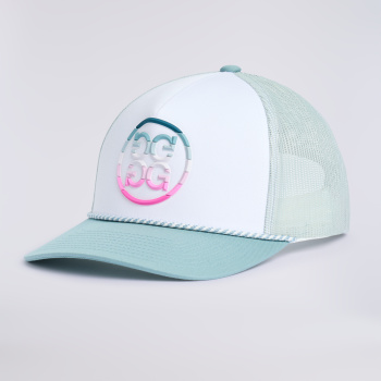 GRADIENT CIRCLE G'S TRUCKER HAT in SNOW / SEA FOAM