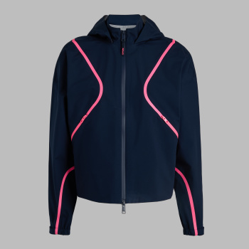 PANELED WATER REPELLENT HOODED JACKET in Twilight