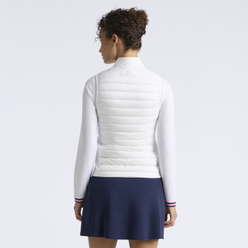 Alternative image of V-DOWN QUILTED STRETCH TECH INTERLOCK GILET in CHALK WHITE