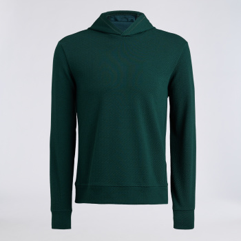 PEBBLE QUILTED HOODIE in Pine
