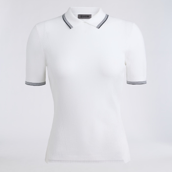 ELEVATED SHORT SLEEVE SWEATER POLO in Snow