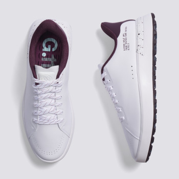MEN'S G.112 GOLF SHOE in SNOW / DARK PLUM