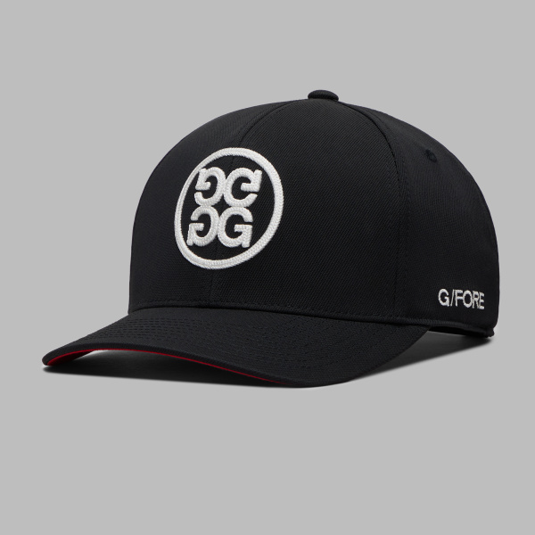 CHAINSTITCH CIRCLE G'S CONTRAST HAT in Onyx/Snow