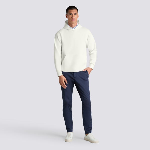 Alternative image of COTTON BLEND SCUBA HOODIE in CHALK WHITE