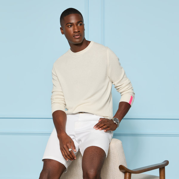 Alternative image of CASHMERE CREWNECK JUMPER in PUMICE