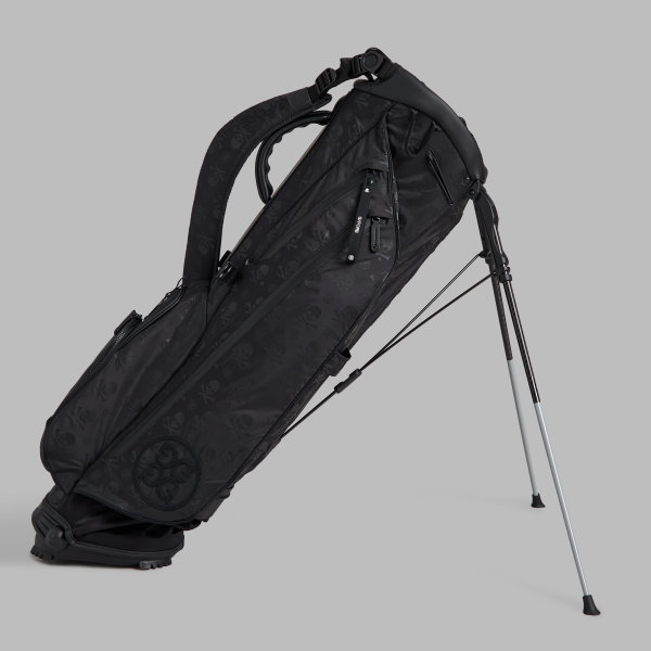 SCRAMBLE SKULL & TEES PARACHUTE CARRY GOLF BAG in Onyx