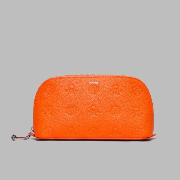 Alternative image of DEBOSSED SKULL & TEES COSMETICS CASE in SHOCKING ORANGE