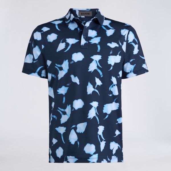 GHOST FLORAL TECH JERSEY POLO in TWILIGHT / BAJA