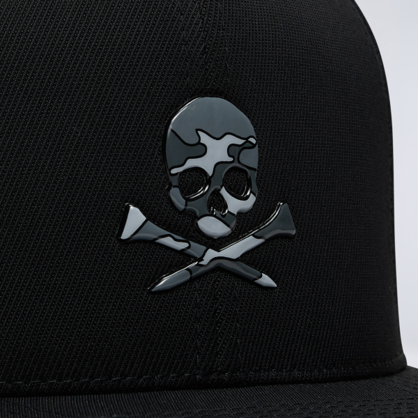 Alternative image of SKULL & TEES PERFORATED DELTA HAT in Onyx