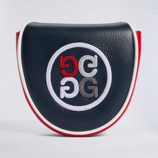 COLOUR BLOCK LEATHER MALLET HEADCOVER in RWB