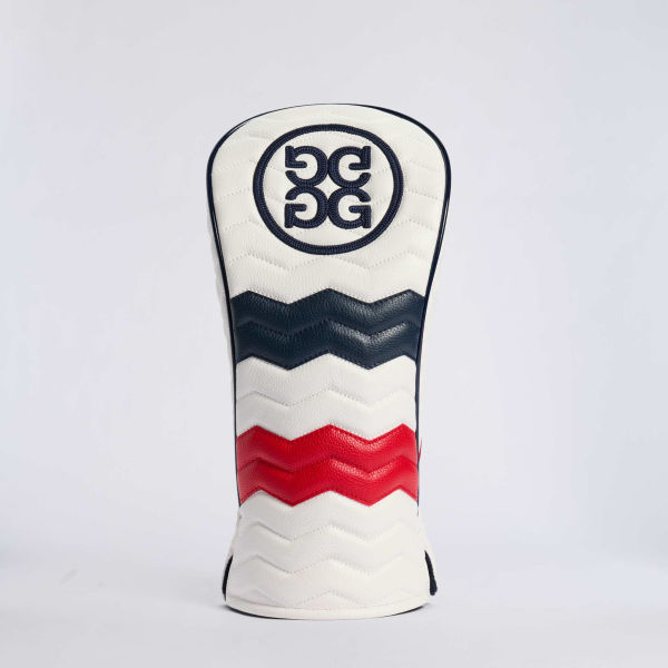 QUILTED LEATHER DRIVER HEADCOVER in RWB
