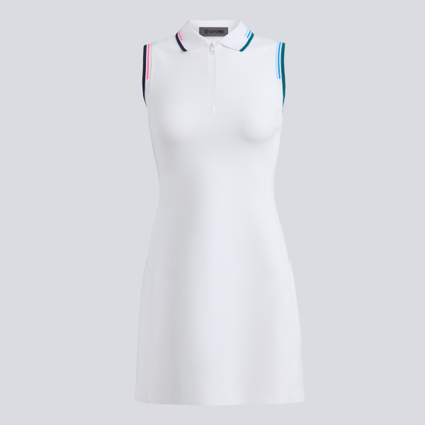 KNOCKOUT A-LINE POLO DRESS in Snow