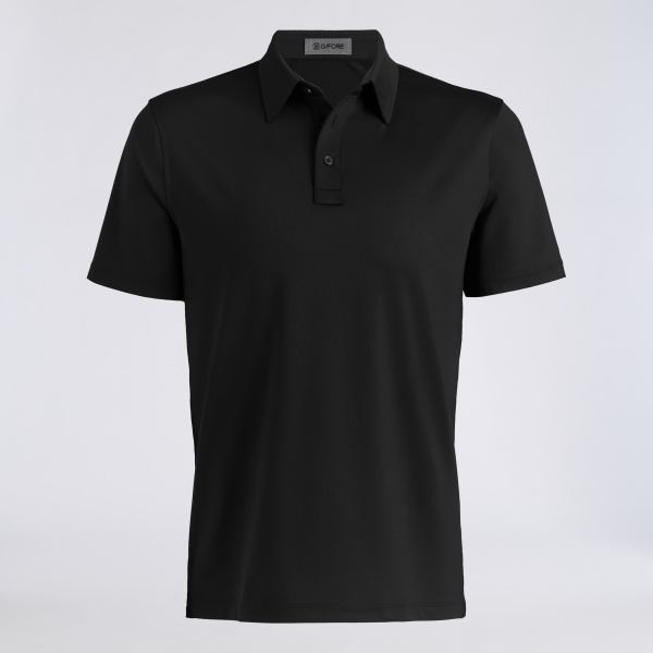 SOLID TECH JERSEY POLO in Onyx