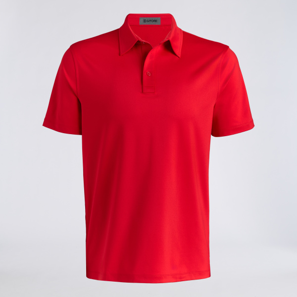 SOLID TECH JERSEY POLO in RUBY