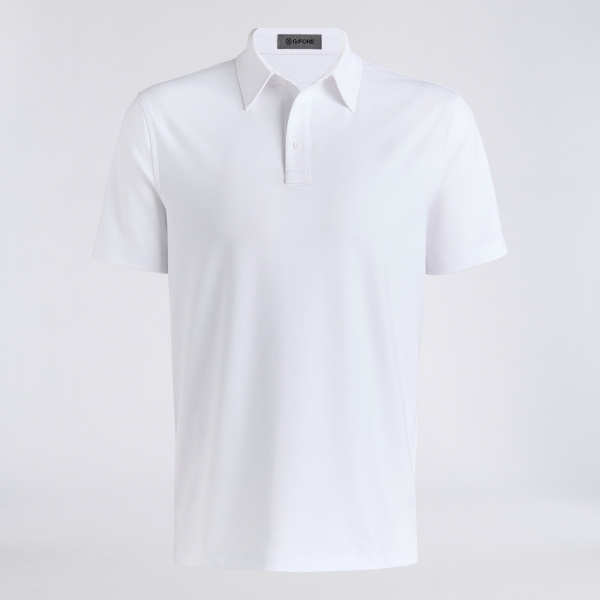 SOLID TECH JERSEY POLO in Snow