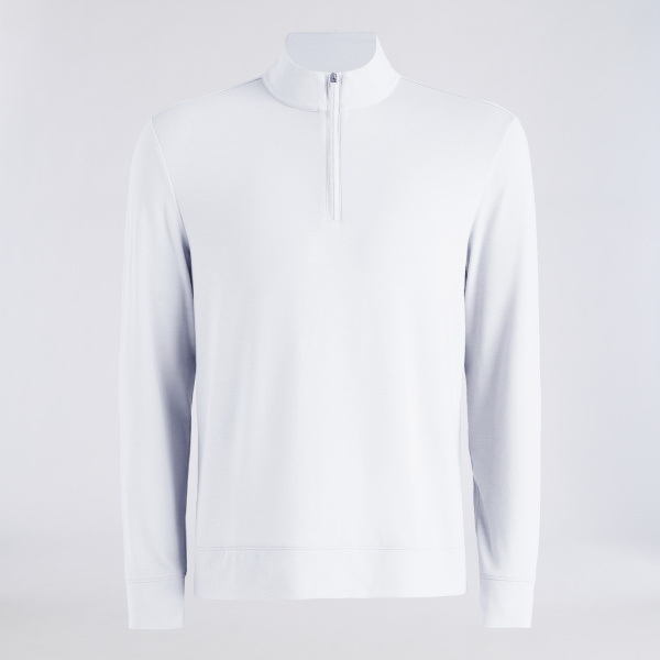 SOFT TOUCH JERSEY 1/4 ZIP in Snow