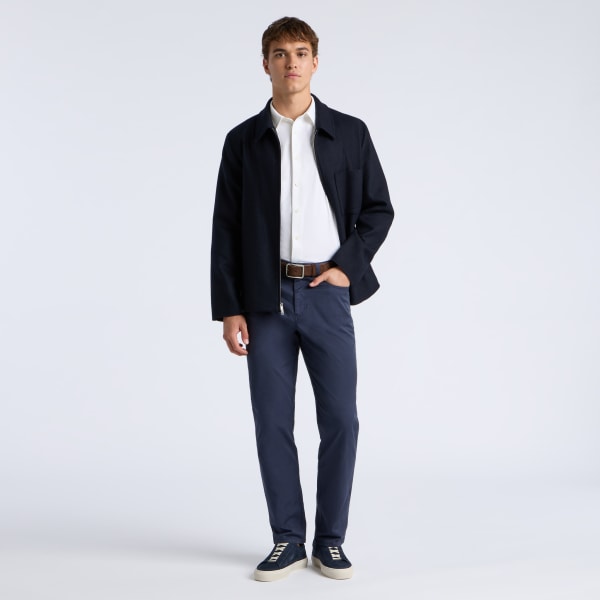 LUXE COTTON BLEND SHIRT in Snow