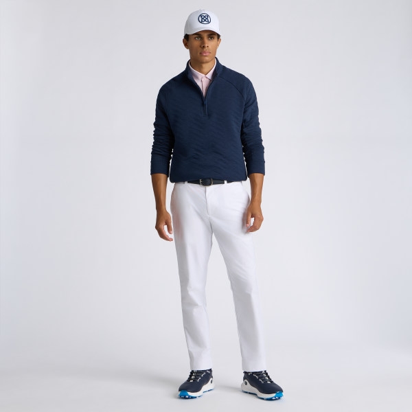 Alternative image of DUNES COTTON QUILTED 1/4 ZIP PULLOVER in Twilight