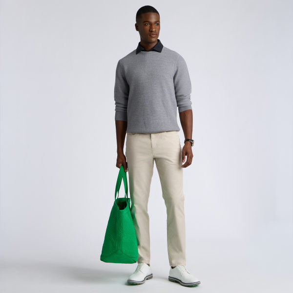 Alternative image of THE CLUB MERINO WOOL CREWNECK JUMPER in NIMBUS MELANGE