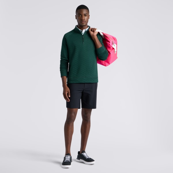 Alternative image of DUNES COTTON QUILTED 1/4 ZIP PULLOVER in Pine