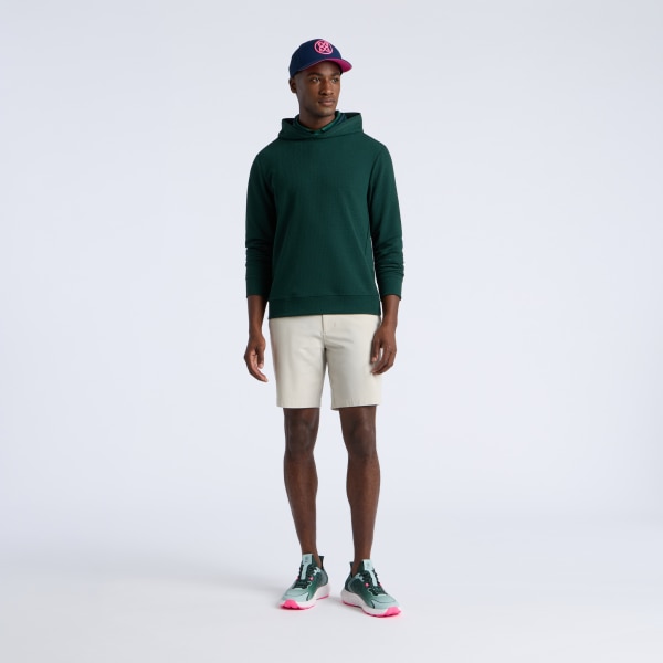 Alternative image of PEBBLE QUILTED HOODIE in Pine