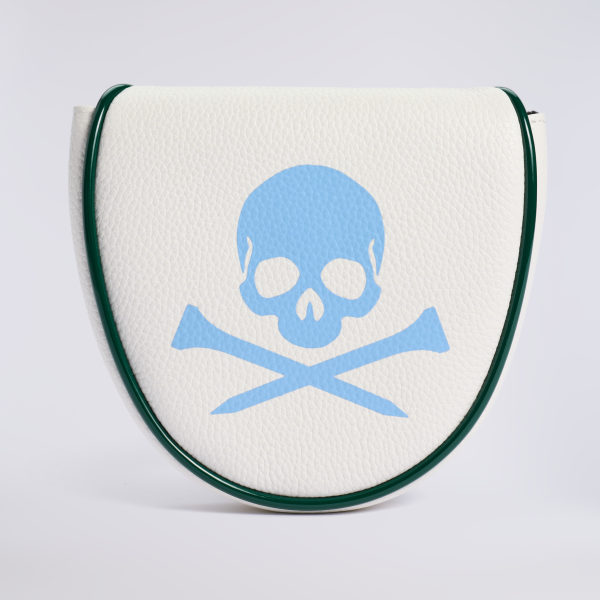 SKULL & TEES LEATHER MALLET HEADCOVER in SNOW/BAJA
