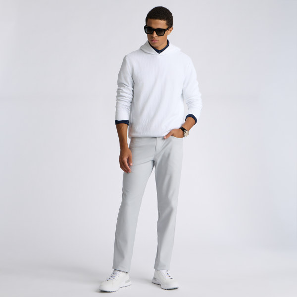 Alternative image of PEBBLE QUILTED HOODIE in Snow