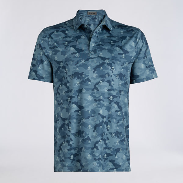 ICON CAMO TECH JERSEY POLO in SEAFOAM
