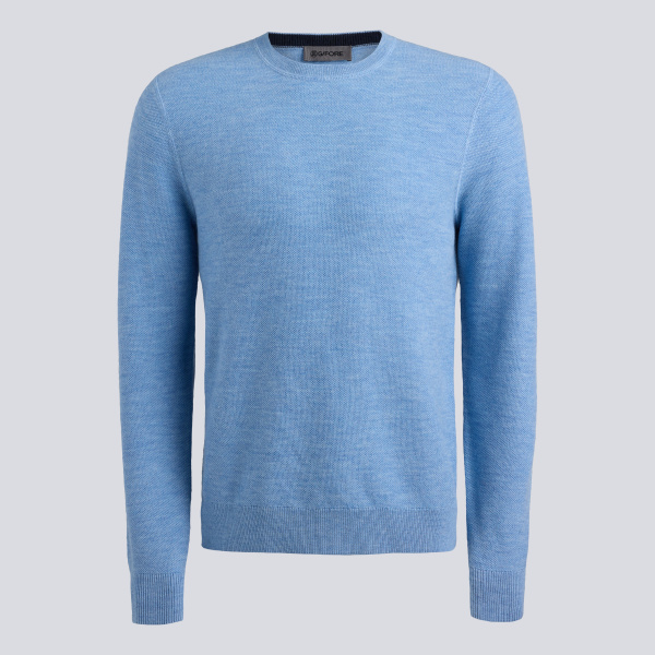 THE CLUB MERINO WOOL CREWNECK JUMPER in Willow
