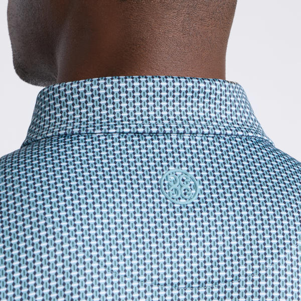 Alternative image of MOD GEO TECH JERSEY POLO in SEA FOAM / TWILIGHT