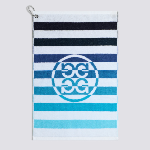 MULTI STRIPE GOLF TOWEL in SNOW / MULTI