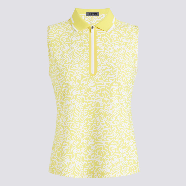 Alternative image of SCRIBBLE TECH PIQU&Eacute; SLEEVELESS POLO in Canary