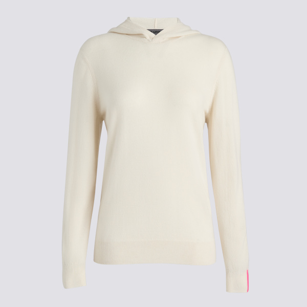 CASHMERE HOODED JUMPER in PUMICE