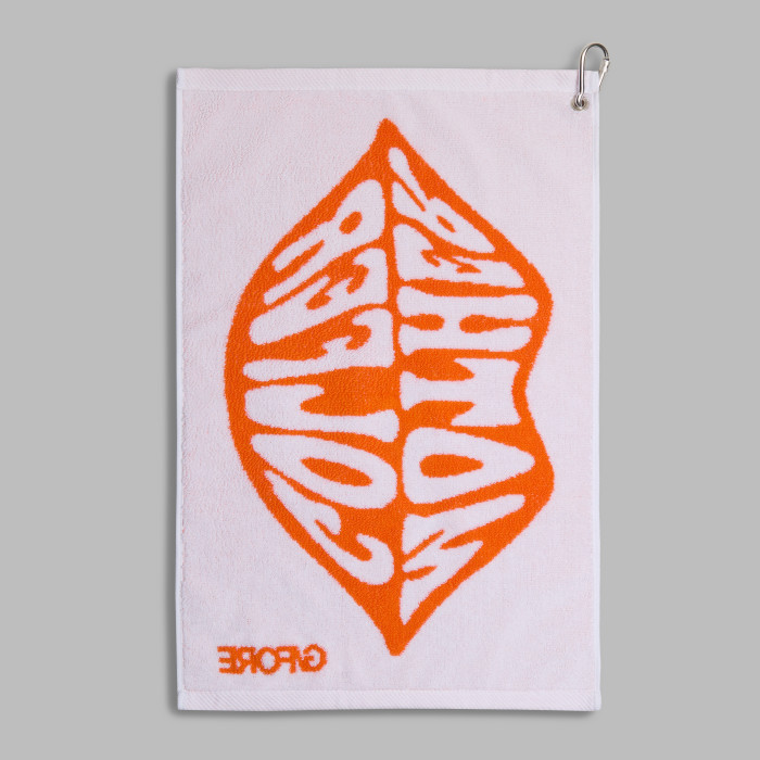 Alternative image of MOTHER GOLFER GOLF TOWEL in SNOW/SHOCKING ORANGE