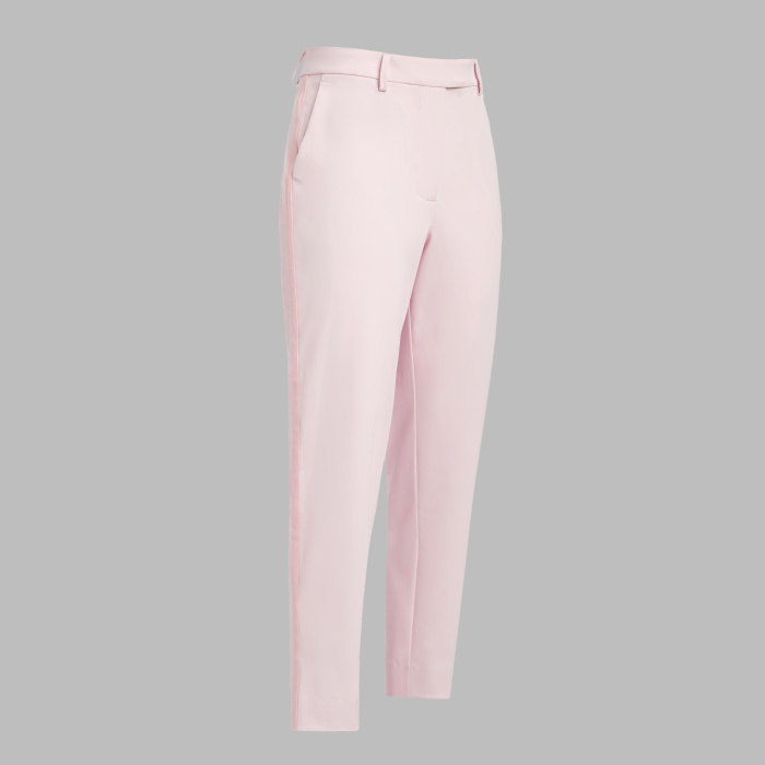 STRETCH PERFORMANCE TWILL STRAIGHT LEG TROUSER in Blush
