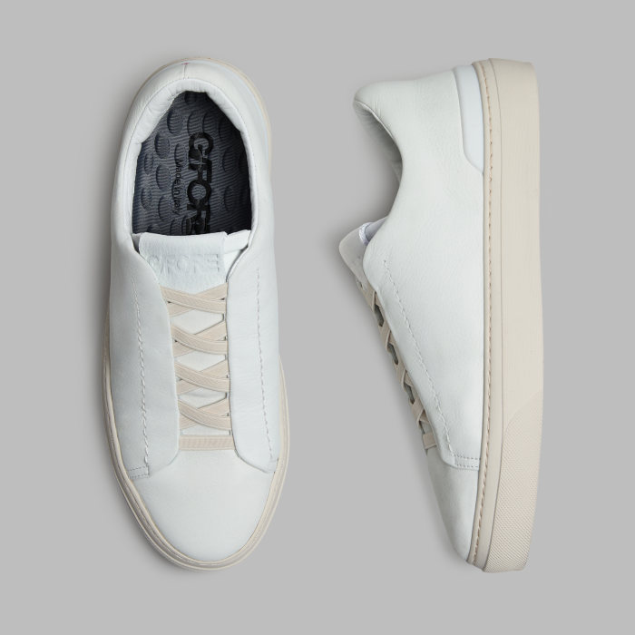 WOMEN'S ENDEAVOUR SLIP ON LEATHER SNEAKER in Snow