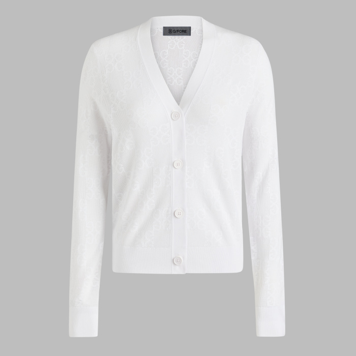 POINTELLE G CARDIGAN in Snow