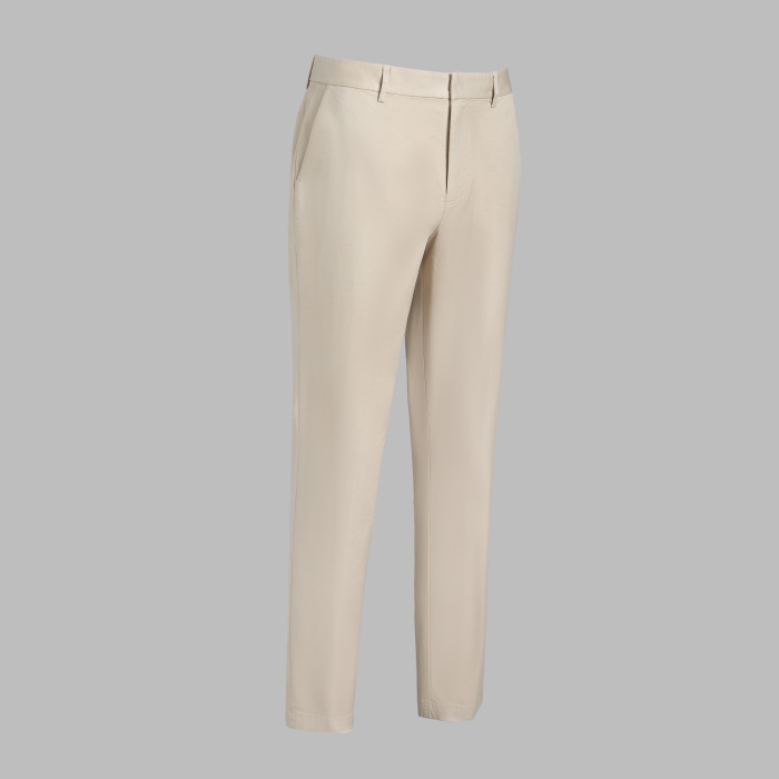 ALL PLAY COTTON STRETCH STRAIGHT LEG TROUSER in PUMICE