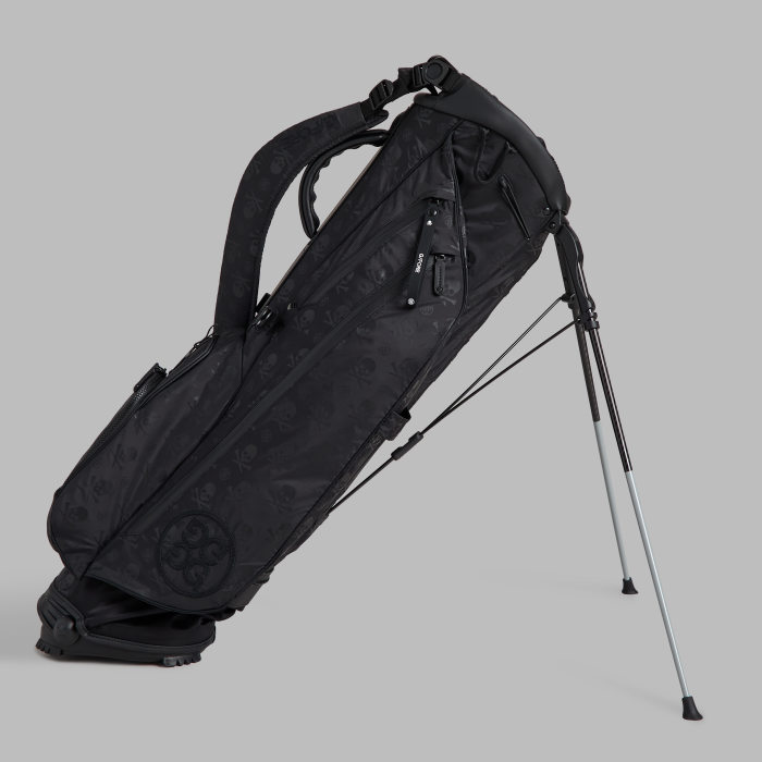 SCRAMBLE SKULL & TEES PARACHUTE CARRY GOLF BAG in Onyx