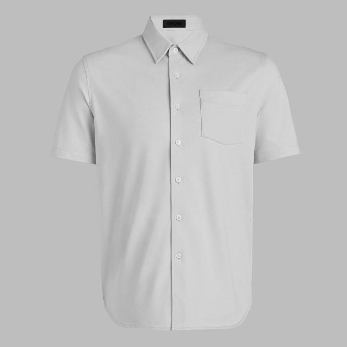 OXFORD PIQU&Eacute; SHIRT in Nimbus