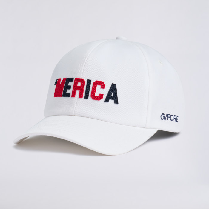 LONG WKND RELAXED FIT HAT in SNOW / RWB