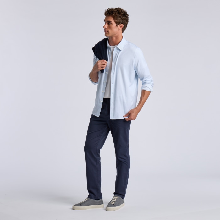 LTD RELEASE DIAMOND LUXE COTTON BLEND SHIRT in SNOW/BAJA