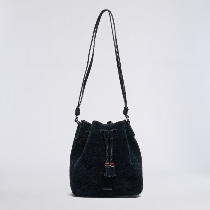 Alternative image of SUEDE CART BUCKET BAG in Onyx