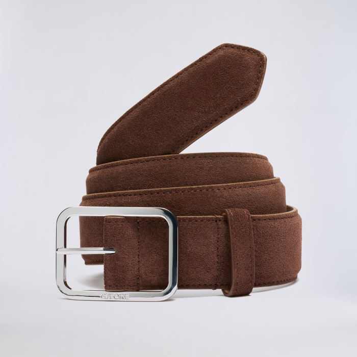 MEN'S LUXE SUEDE BELT in Espresso