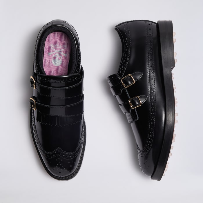 WOMEN'S LTD RELEASE GALLIVANTER LEATHER MONK STRAP LUXE SOLE GOLF SHOE in Onyx