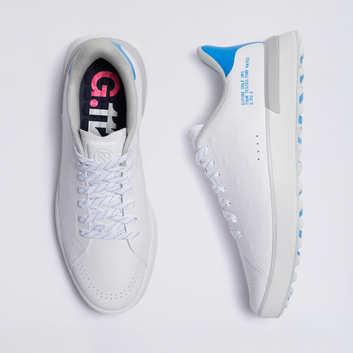MEN'S G.112 EMBOSSED SKULL & TEES GOLF SHOE in SNOW / CERULEAN