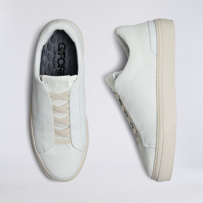 MEN'S ENDEAVOUR SLIP ON LEATHER SNEAKER in Snow