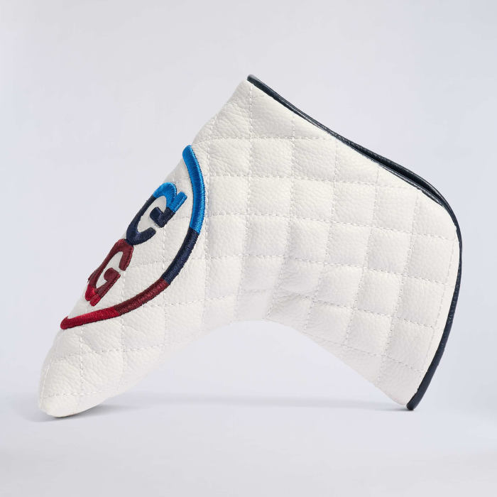 Alternative image of STRIPED CIRCLE G'S LEATHER BLADE HEADCOVER in SNOW / MULTI